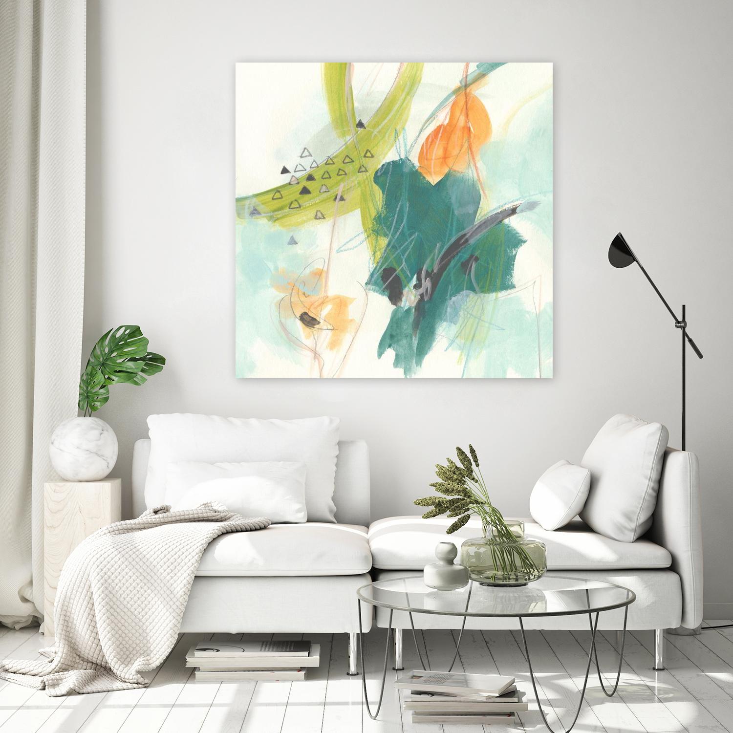 Skipping Stones I by June Erica Vess on GIANT ART - blue abstract