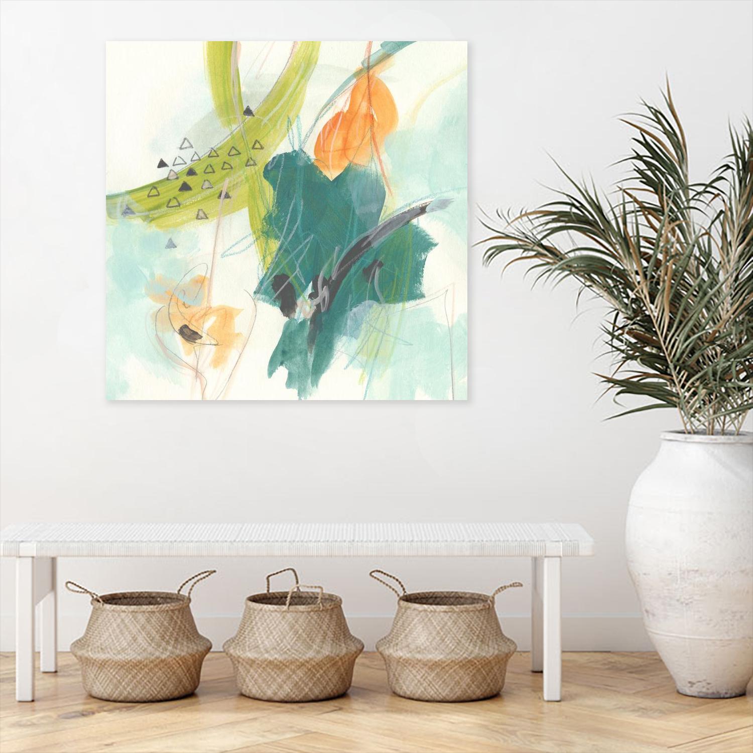 Skipping Stones I by June Erica Vess on GIANT ART - blue abstract