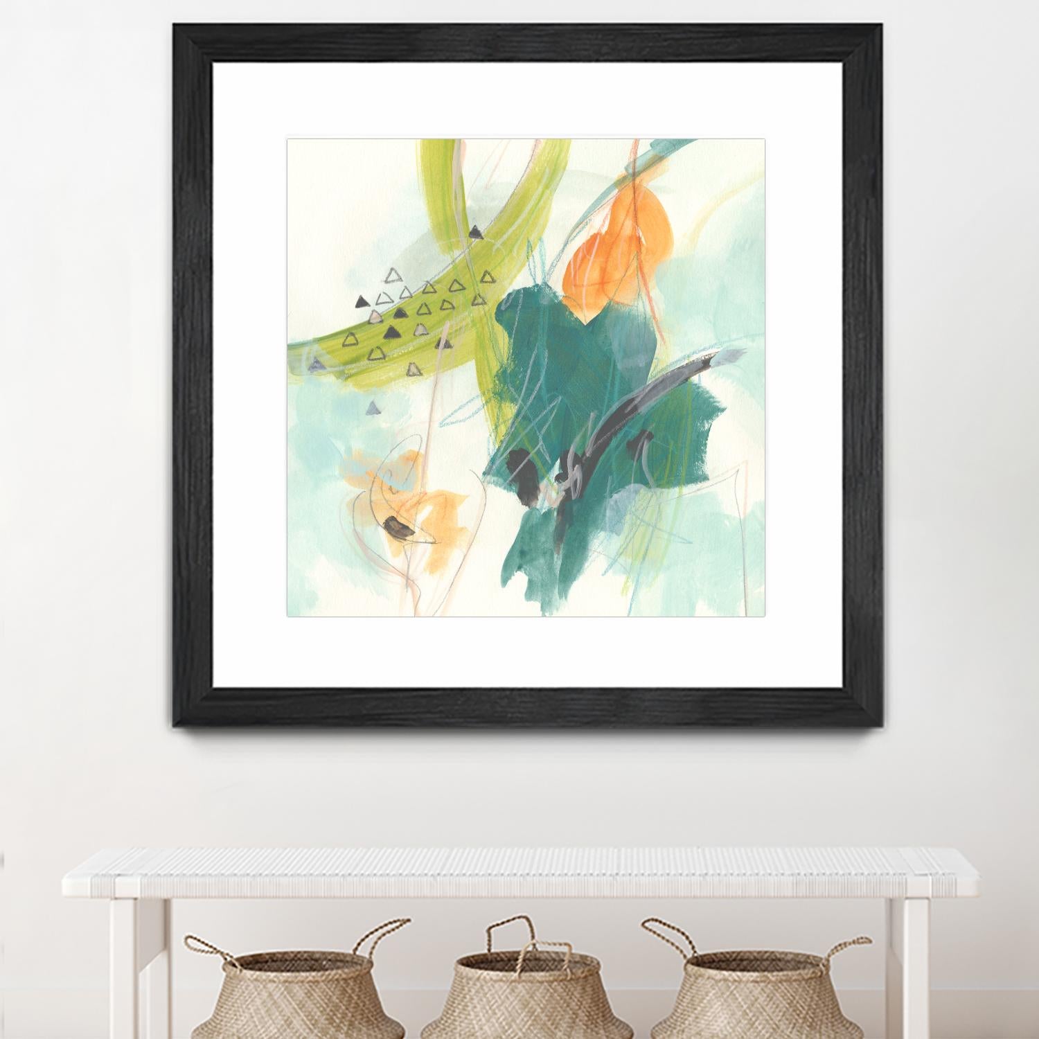 Skipping Stones I by June Erica Vess on GIANT ART - blue abstract