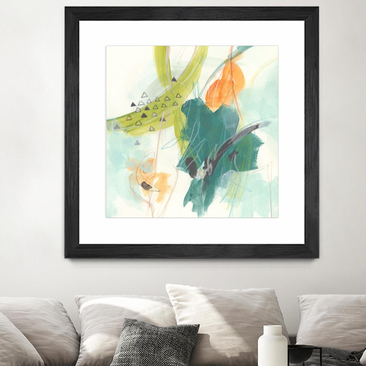 Skipping Stones I by June Erica Vess on GIANT ART - blue abstract