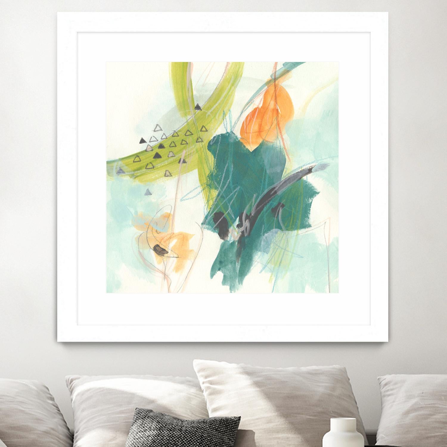 Skipping Stones I by June Erica Vess on GIANT ART - blue abstract