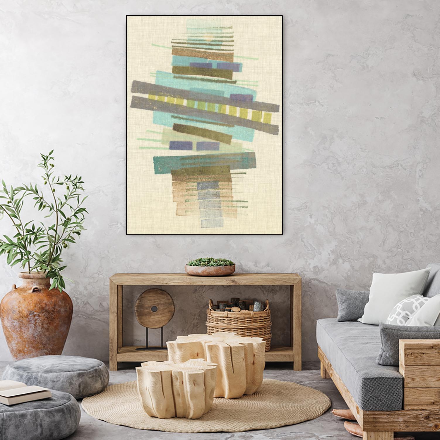 Balancing I by Nikki Galapon on GIANT ART - blue abstract