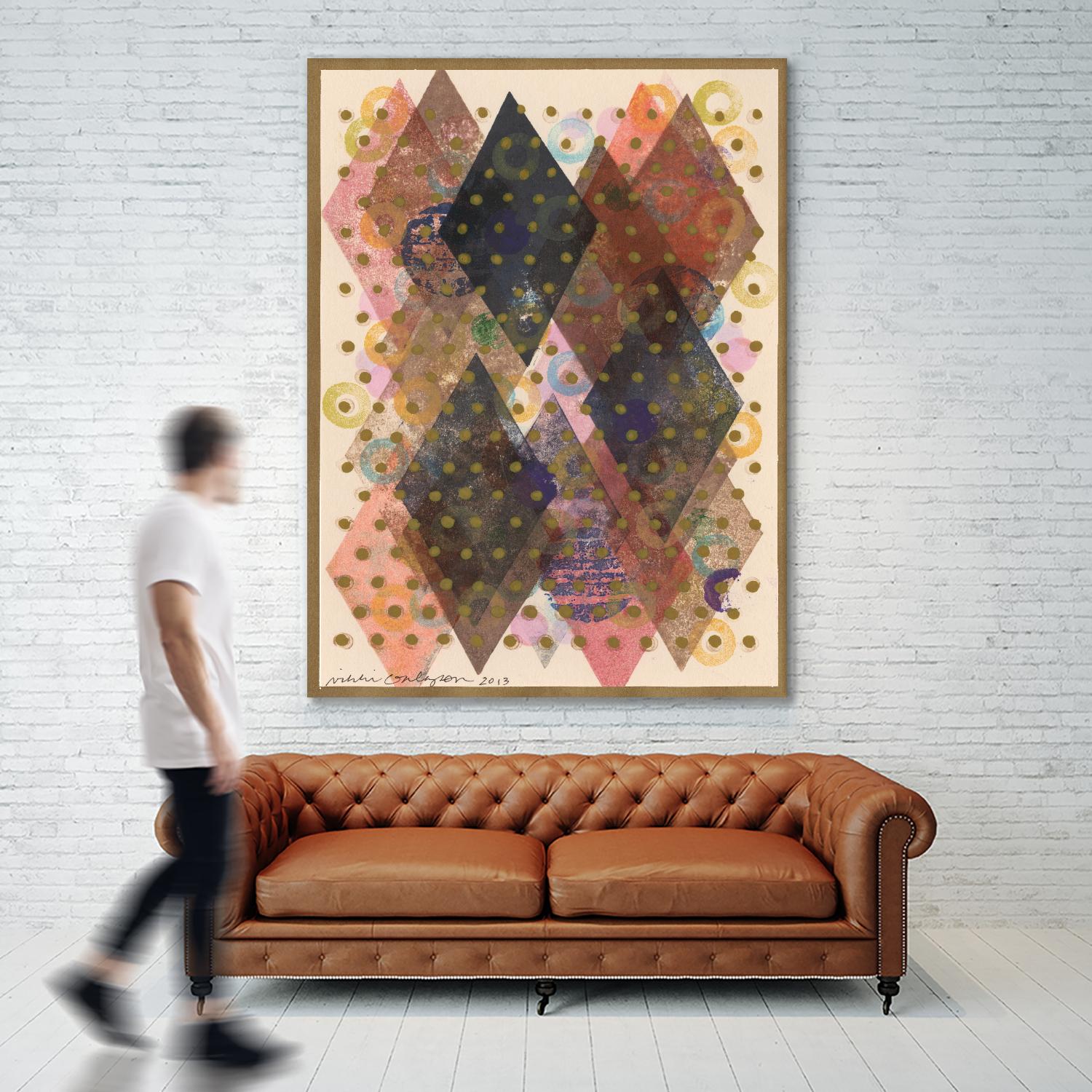 Inked Triangles I by Nikki Galapon on GIANT ART - brown abstract