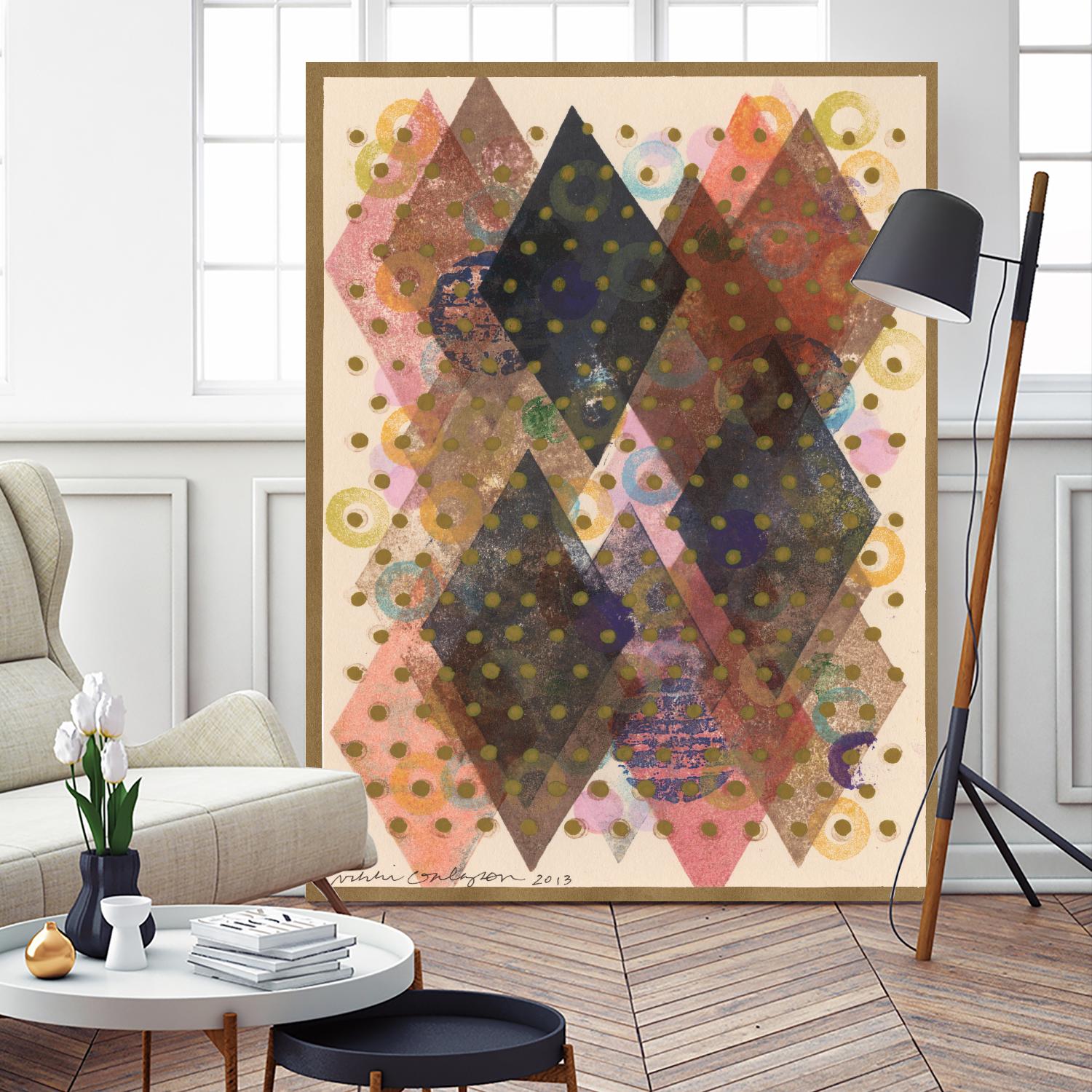 Inked Triangles I by Nikki Galapon on GIANT ART - brown abstract