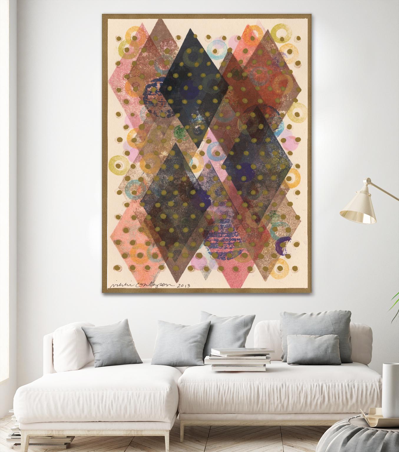 Inked Triangles I by Nikki Galapon on GIANT ART - brown abstract