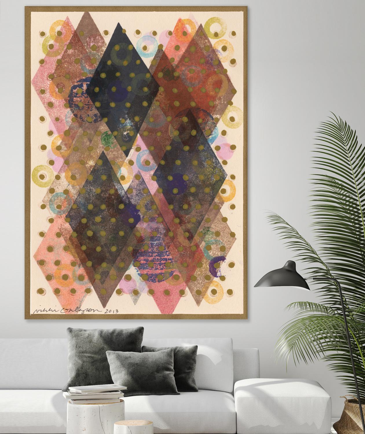 Inked Triangles I by Nikki Galapon on GIANT ART - brown abstract