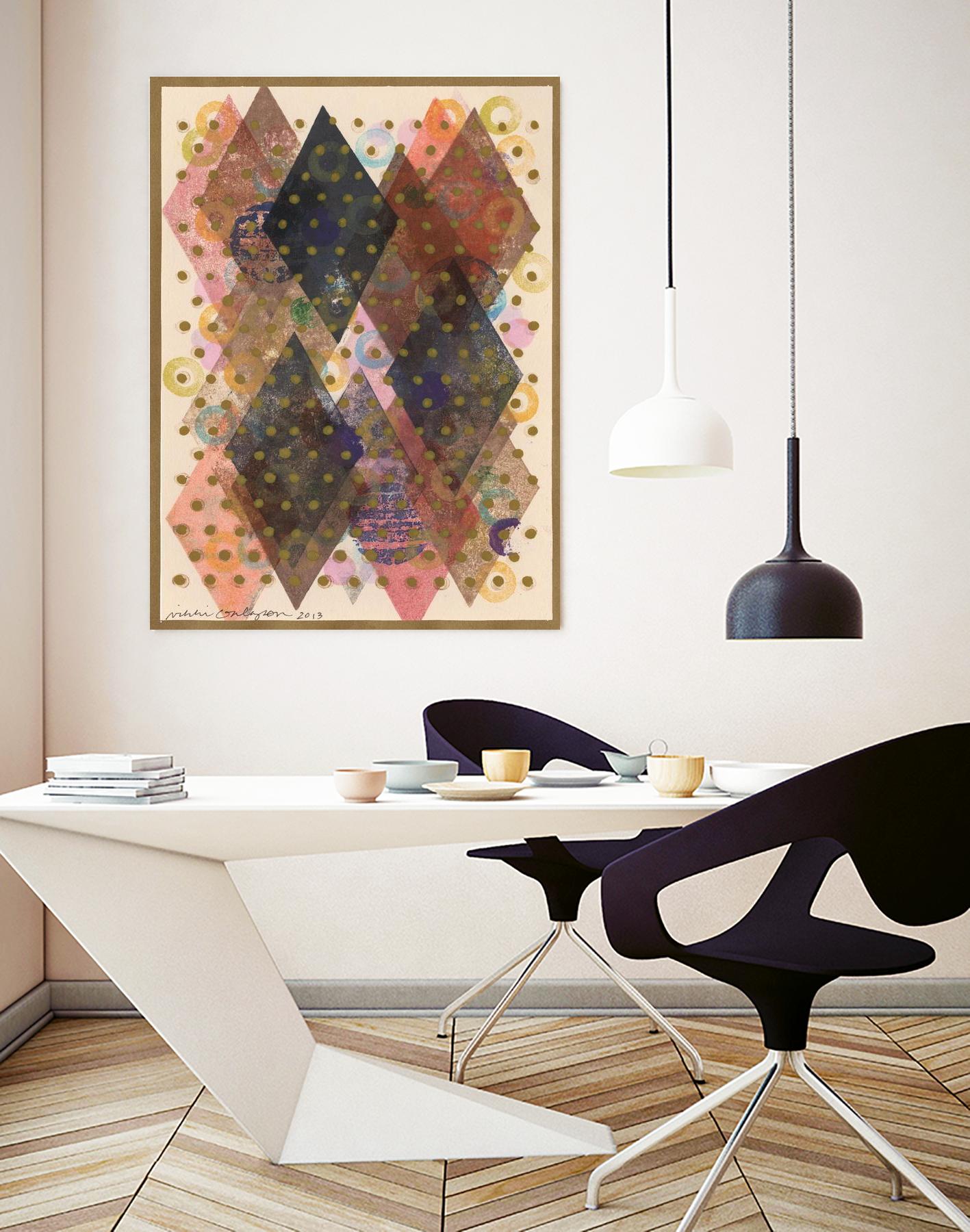 Inked Triangles I by Nikki Galapon on GIANT ART - brown abstract