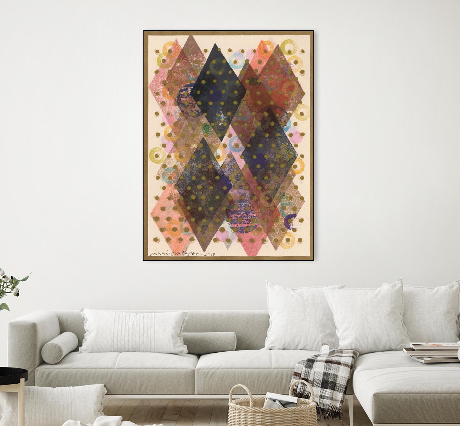 Inked Triangles I by Nikki Galapon on GIANT ART - brown abstract