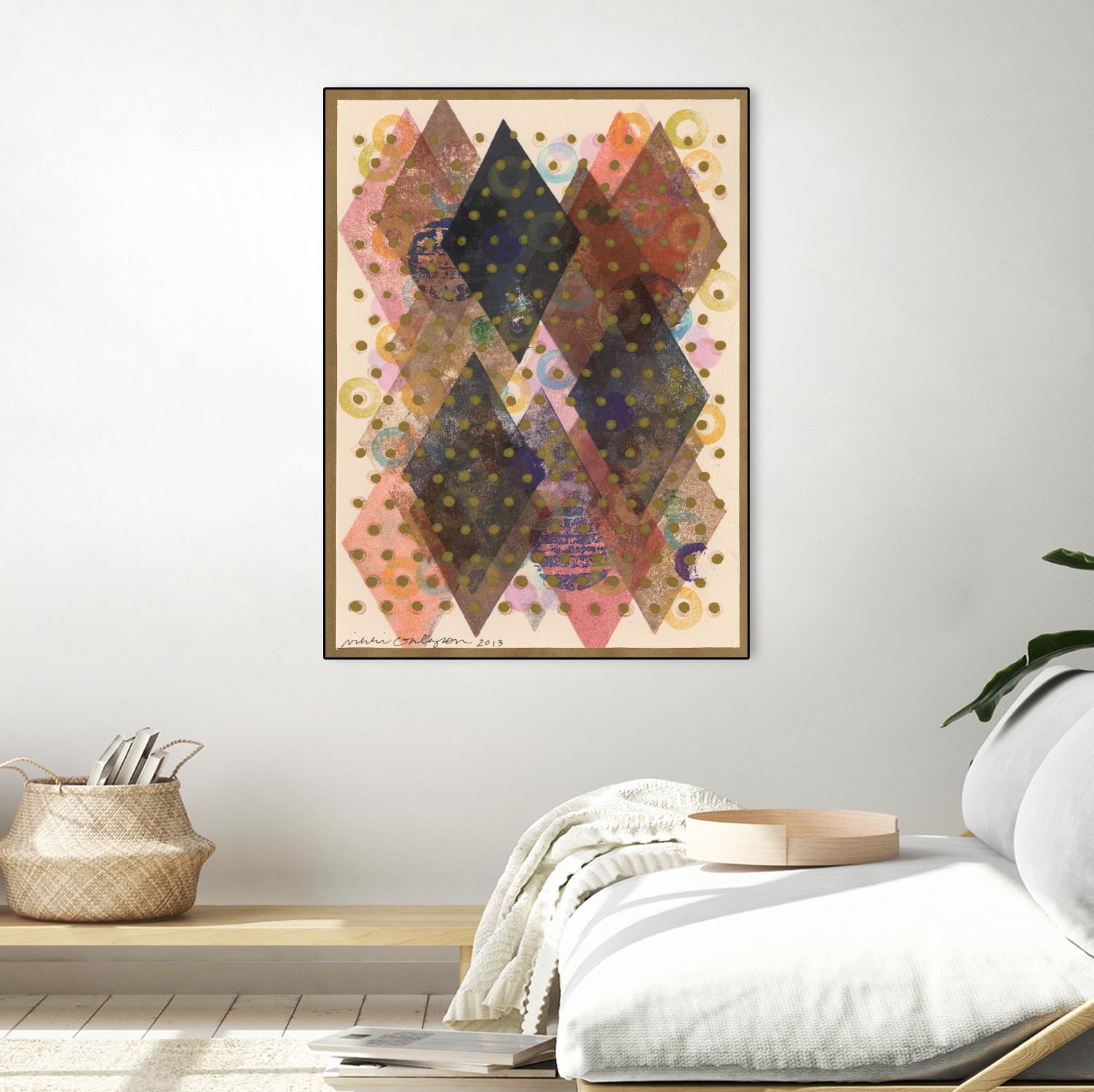 Inked Triangles I by Nikki Galapon on GIANT ART - brown abstract