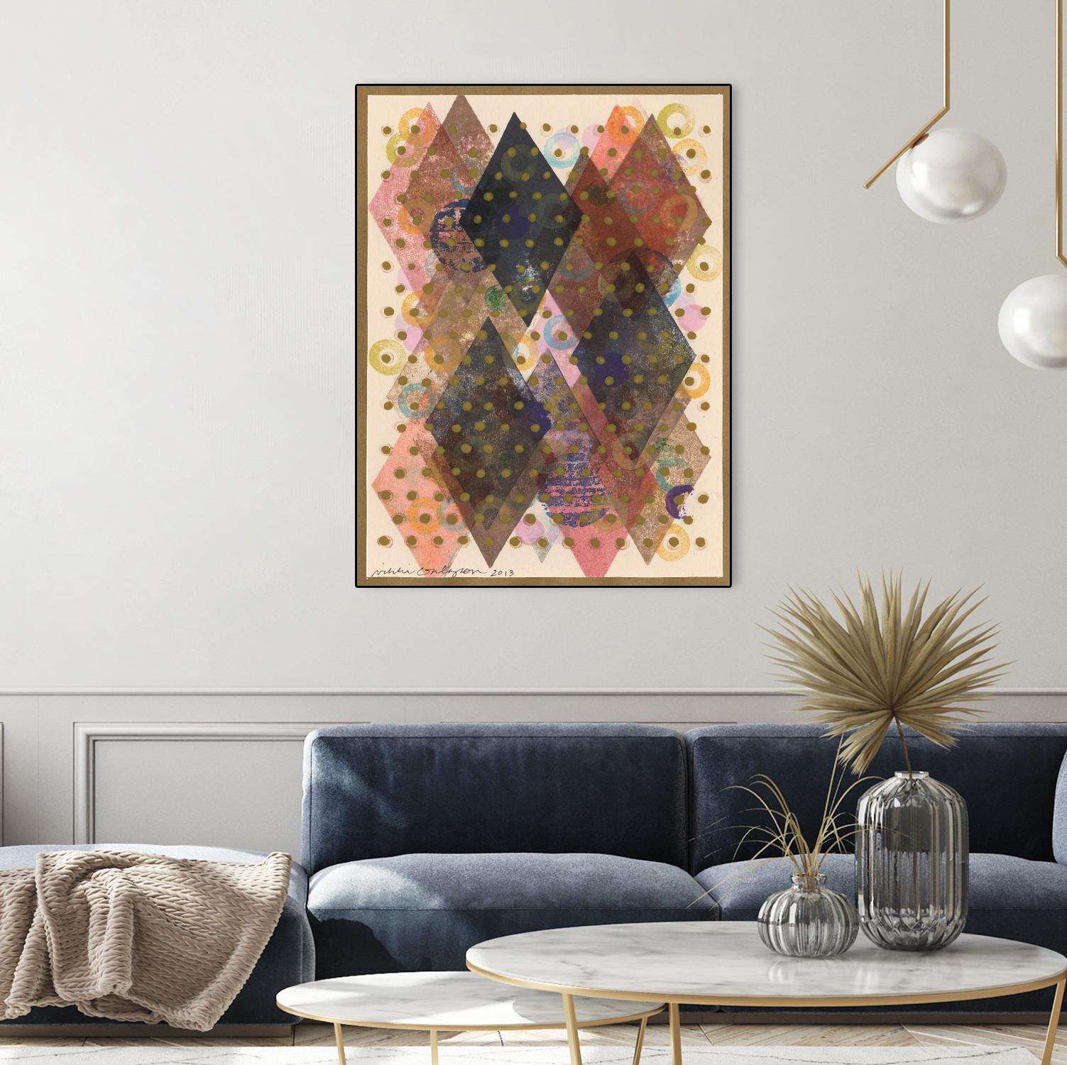 Inked Triangles I by Nikki Galapon on GIANT ART - brown abstract