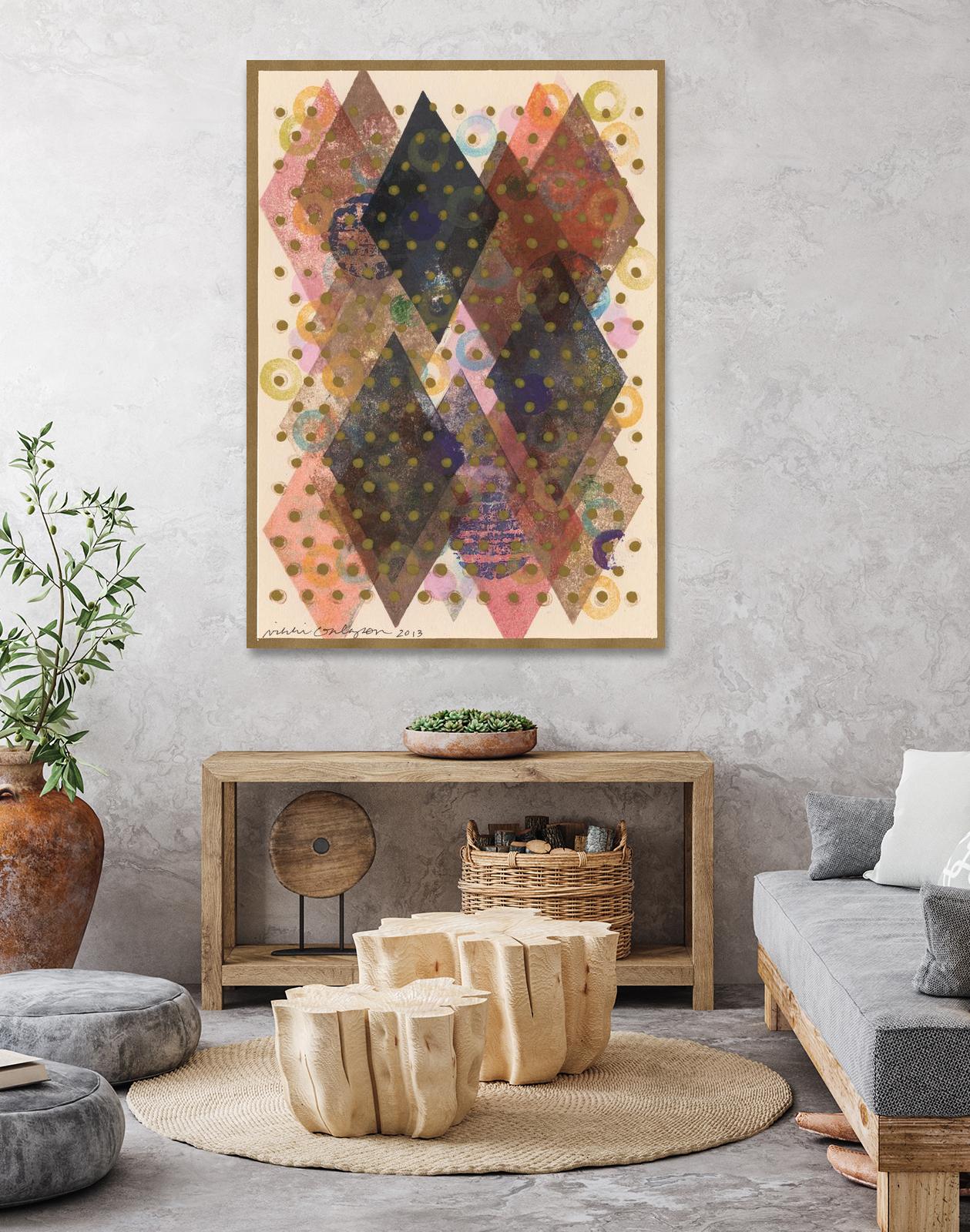 Inked Triangles I by Nikki Galapon on GIANT ART - brown abstract
