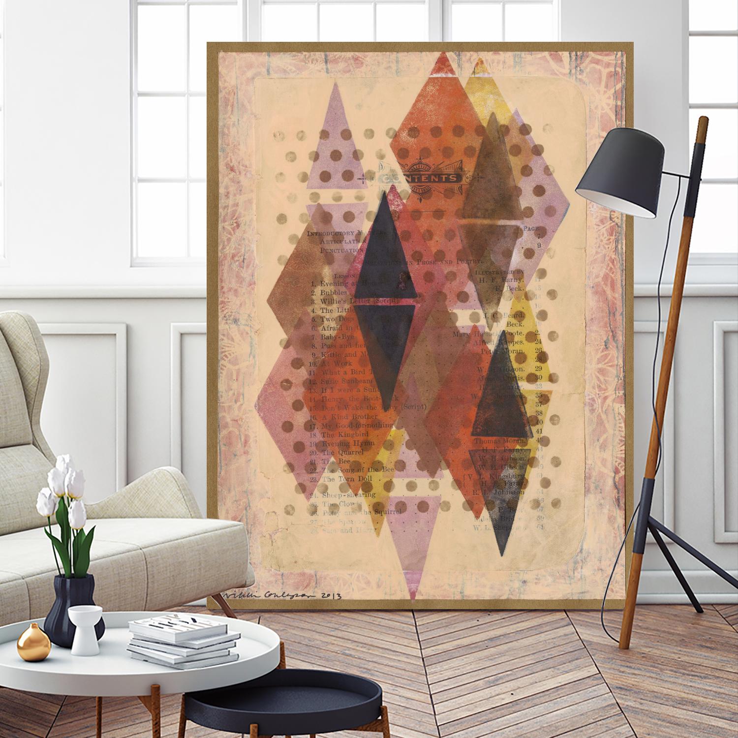 Inked Triangles II by Nikki Galapon on GIANT ART - brown abstract