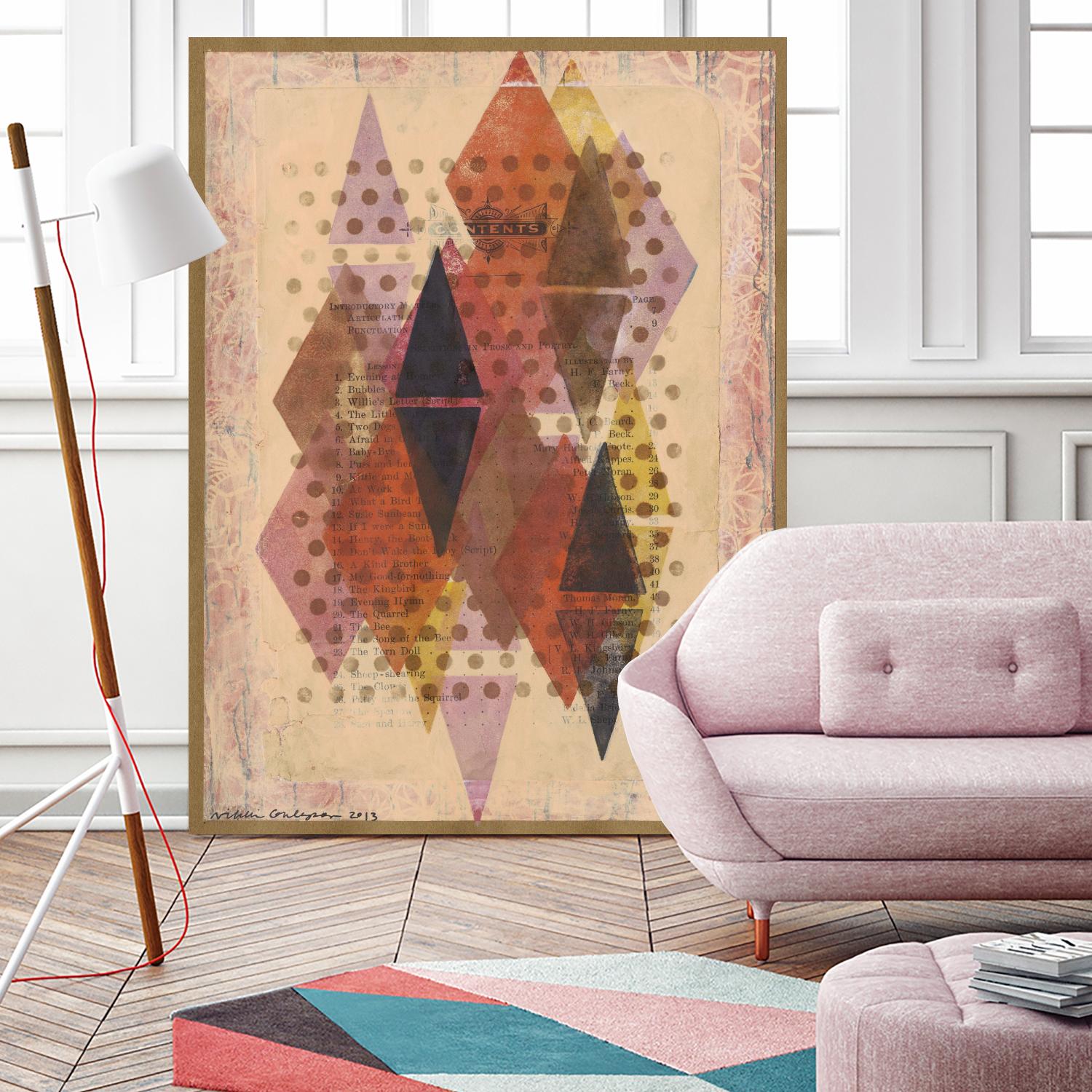 Inked Triangles II by Nikki Galapon on GIANT ART - brown abstract