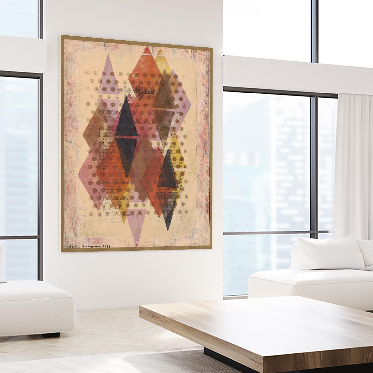Inked Triangles II by Nikki Galapon on GIANT ART - brown abstract