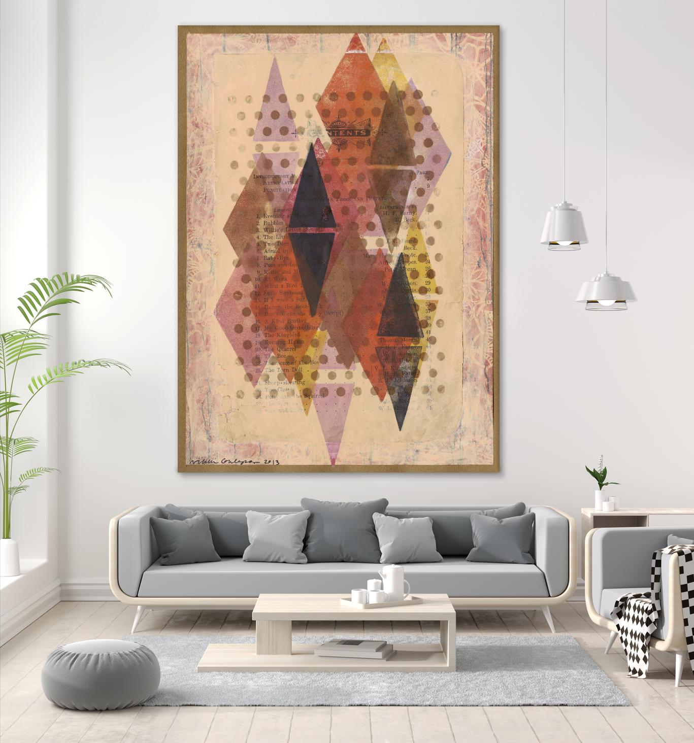 Inked Triangles II by Nikki Galapon on GIANT ART - brown abstract