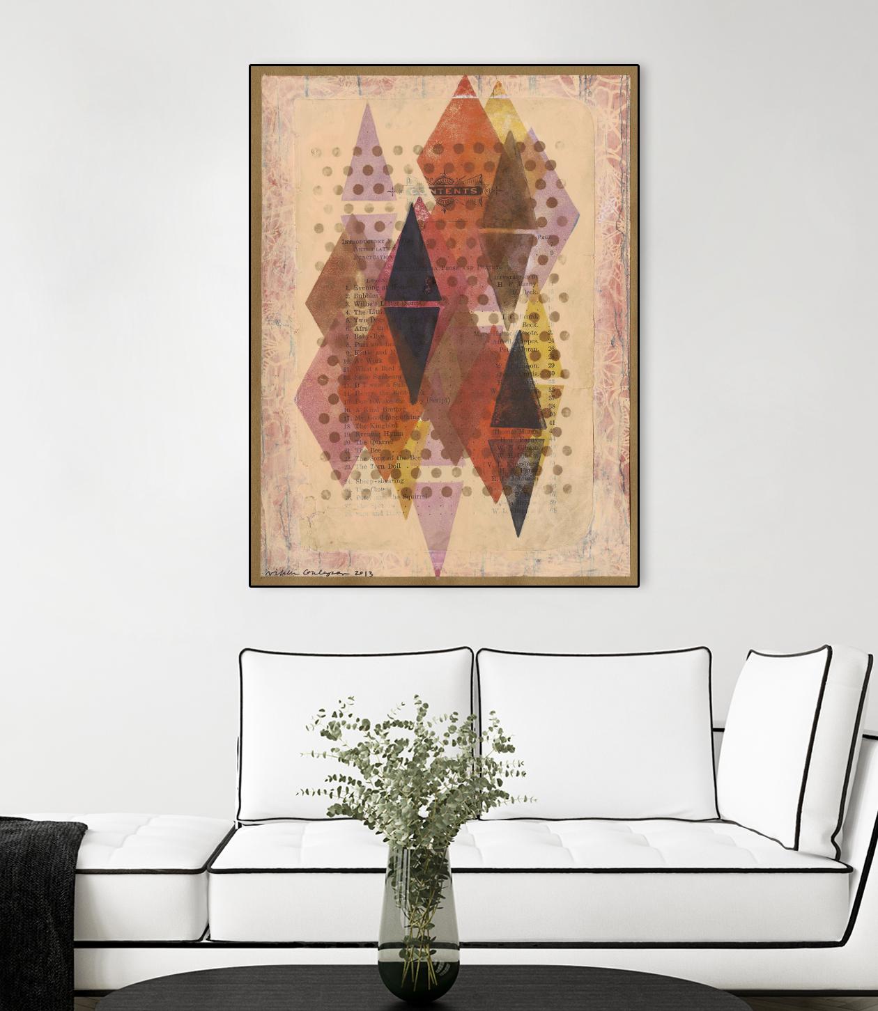 Inked Triangles II by Nikki Galapon on GIANT ART - brown abstract