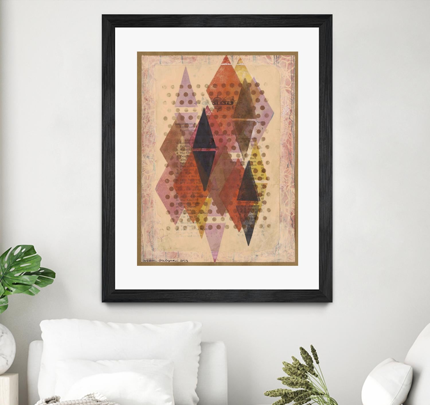 Inked Triangles II by Nikki Galapon on GIANT ART - brown abstract