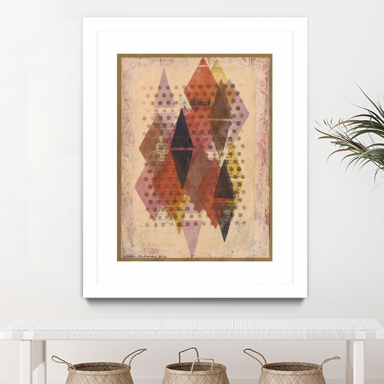Inked Triangles II by Nikki Galapon on GIANT ART - brown abstract