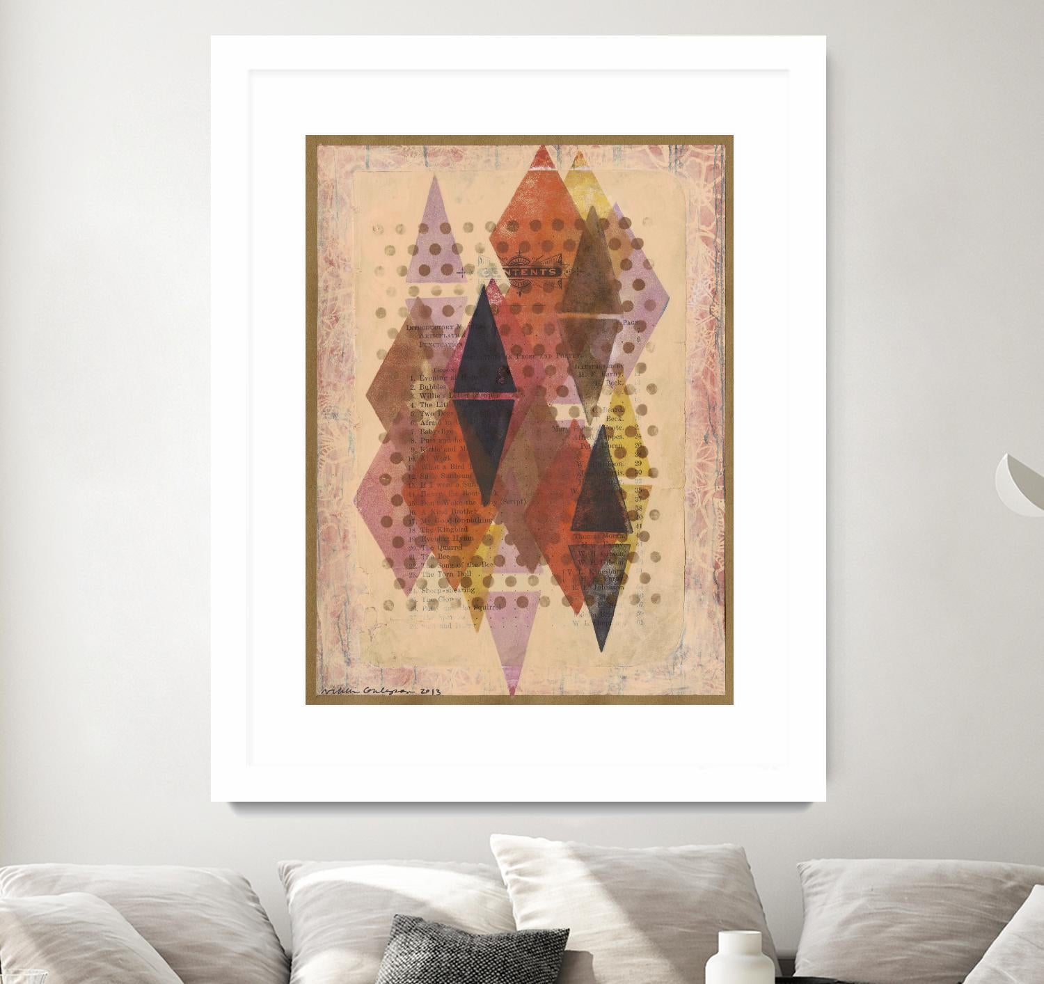 Inked Triangles II by Nikki Galapon on GIANT ART - brown abstract