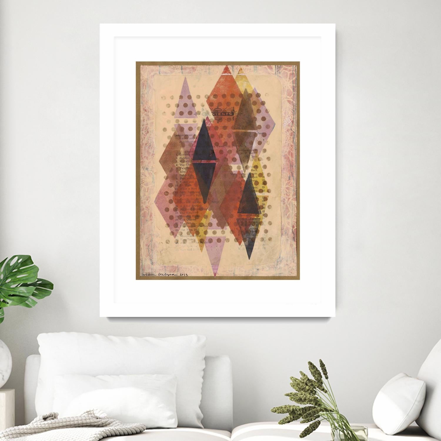 Inked Triangles II by Nikki Galapon on GIANT ART - brown abstract