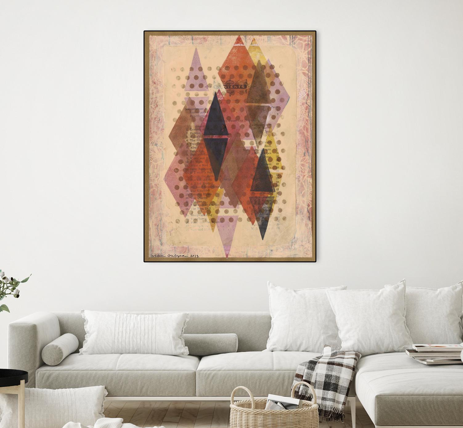 Inked Triangles II by Nikki Galapon on GIANT ART - brown abstract