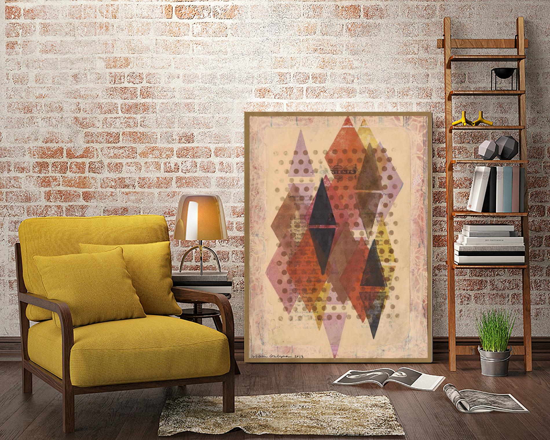 Inked Triangles II by Nikki Galapon on GIANT ART - brown abstract