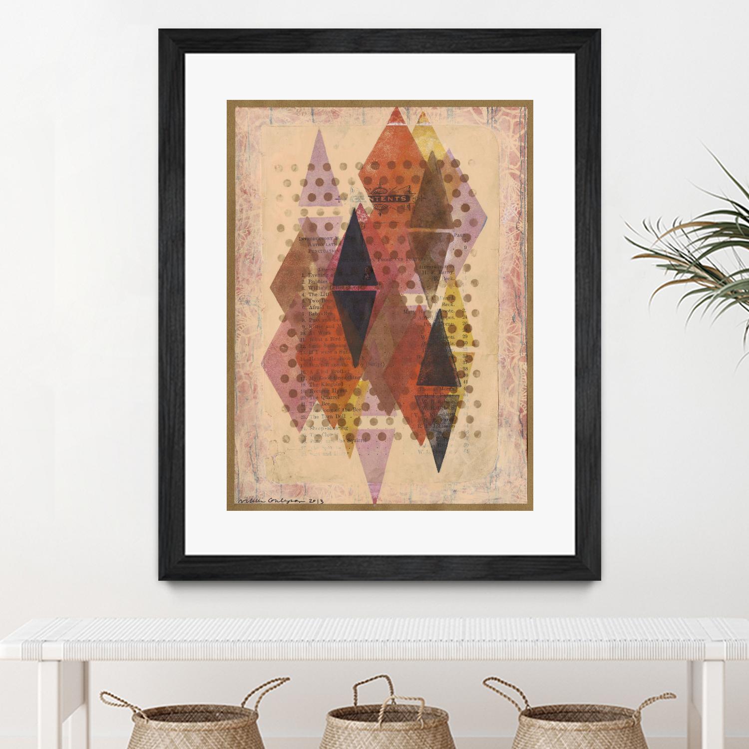 Inked Triangles II by Nikki Galapon on GIANT ART - brown abstract