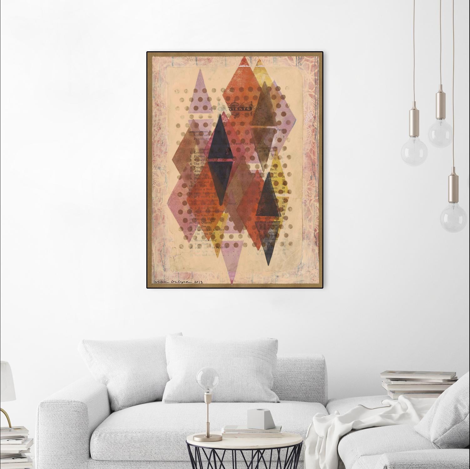 Inked Triangles II by Nikki Galapon on GIANT ART - brown abstract
