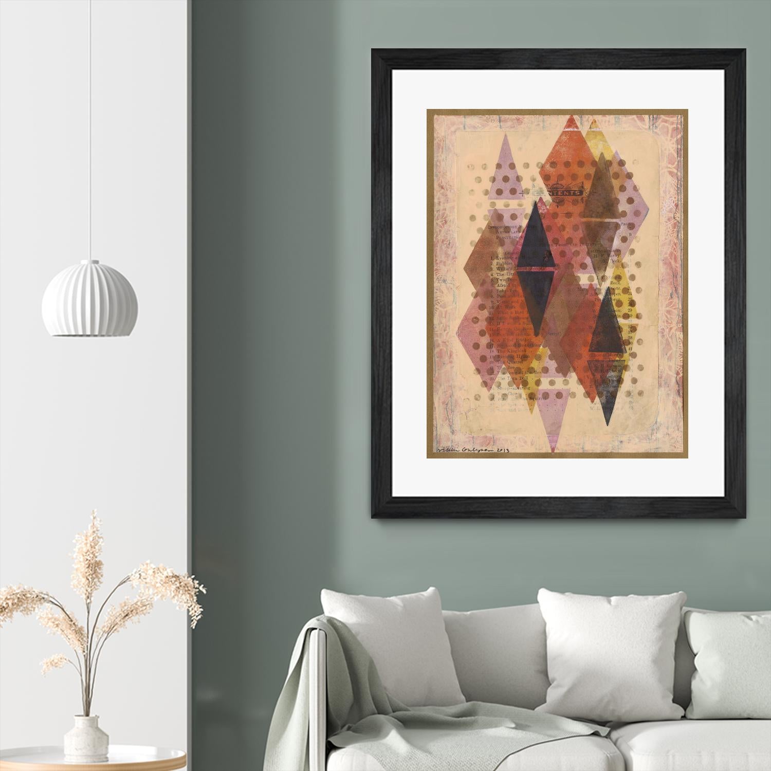 Inked Triangles II by Nikki Galapon on GIANT ART - brown abstract