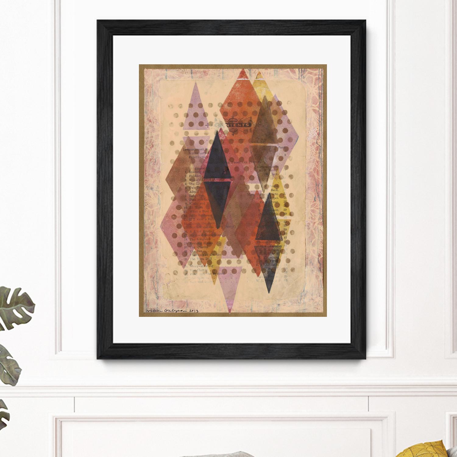 Inked Triangles II by Nikki Galapon on GIANT ART - brown abstract