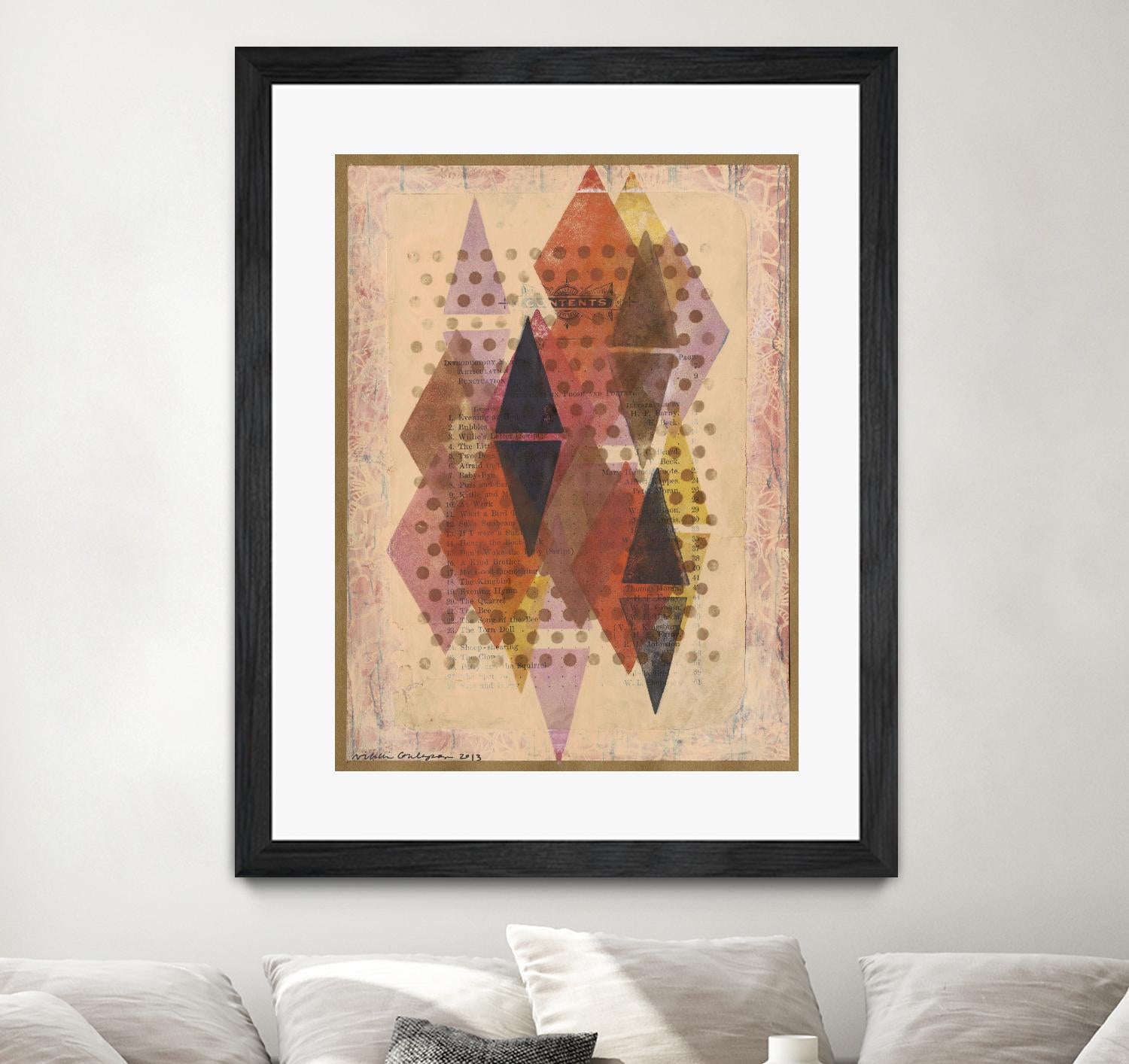 Inked Triangles II by Nikki Galapon on GIANT ART - brown abstract