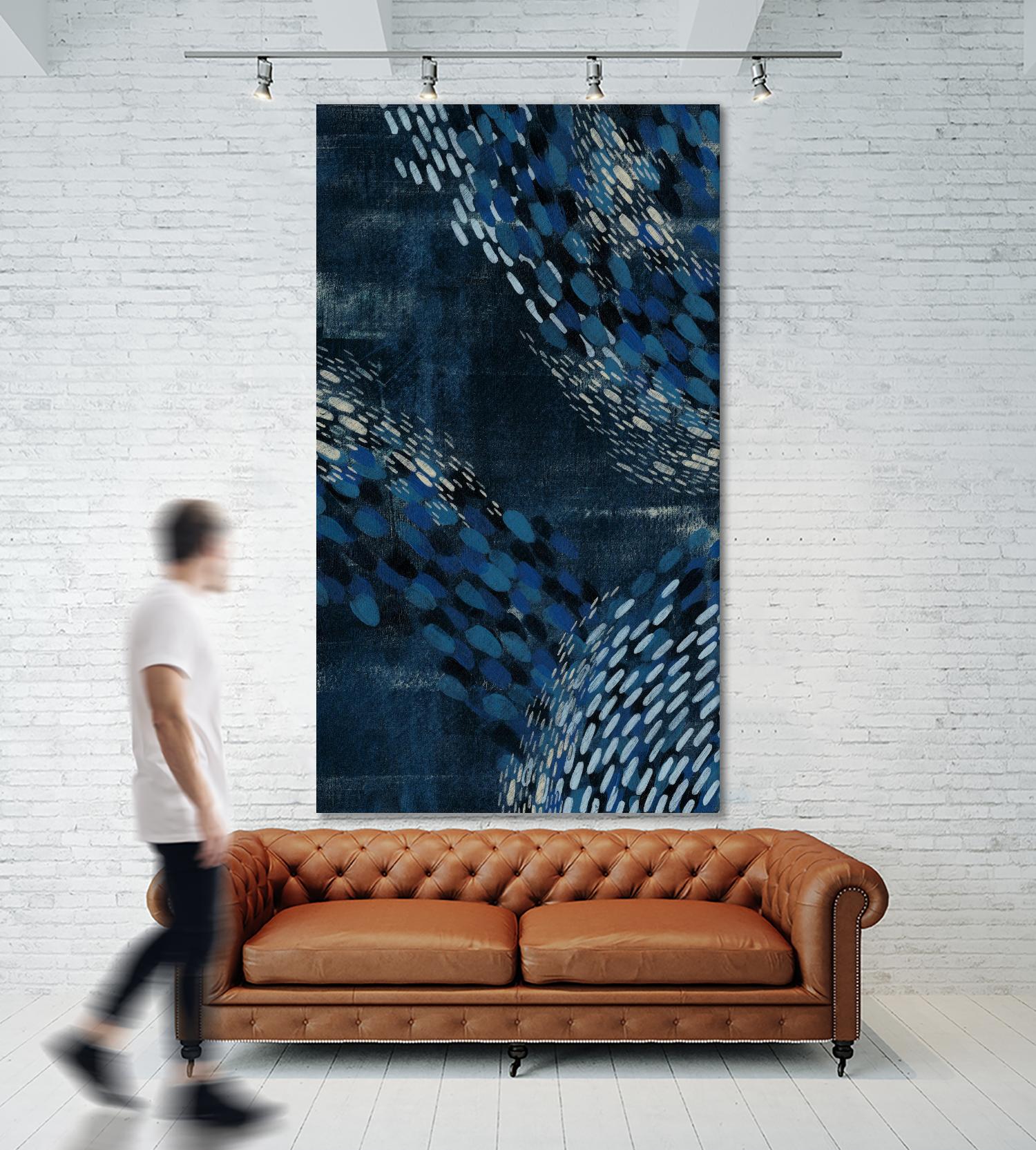 Moon Tide II by Grace Popp on GIANT ART - blue abstract