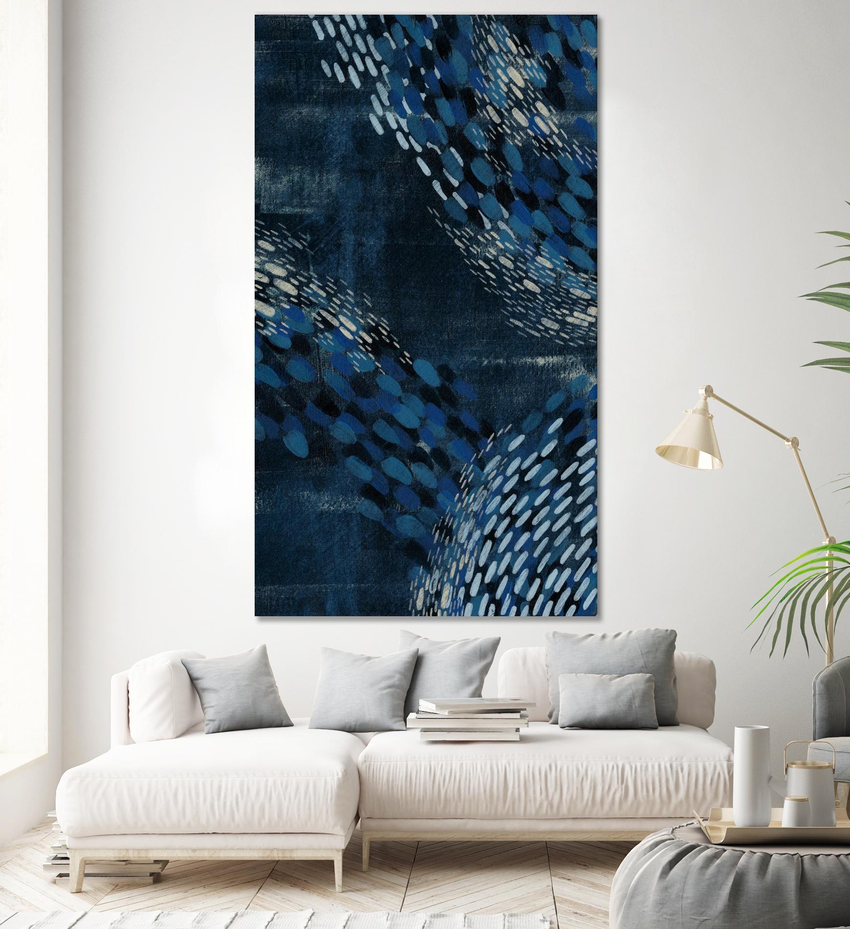 Moon Tide II by Grace Popp on GIANT ART - blue abstract
