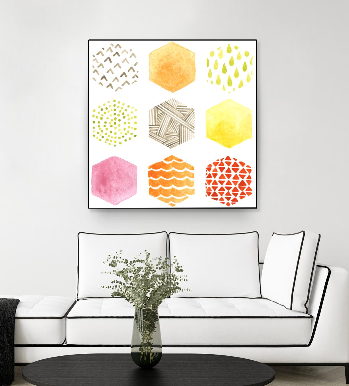 Honeycomb Patterns I by June Erica Vess on GIANT ART - abstract