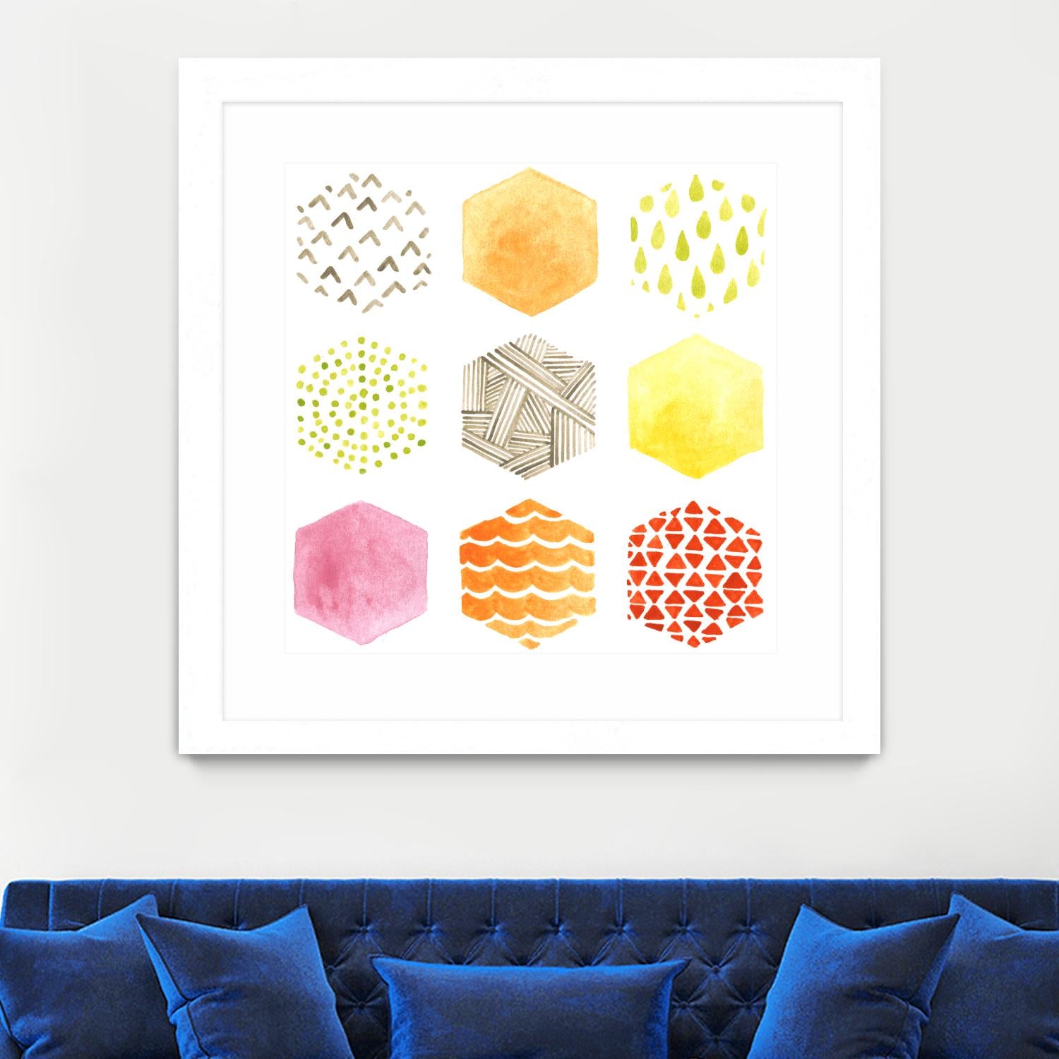 Honeycomb Patterns I by June Erica Vess on GIANT ART - abstract