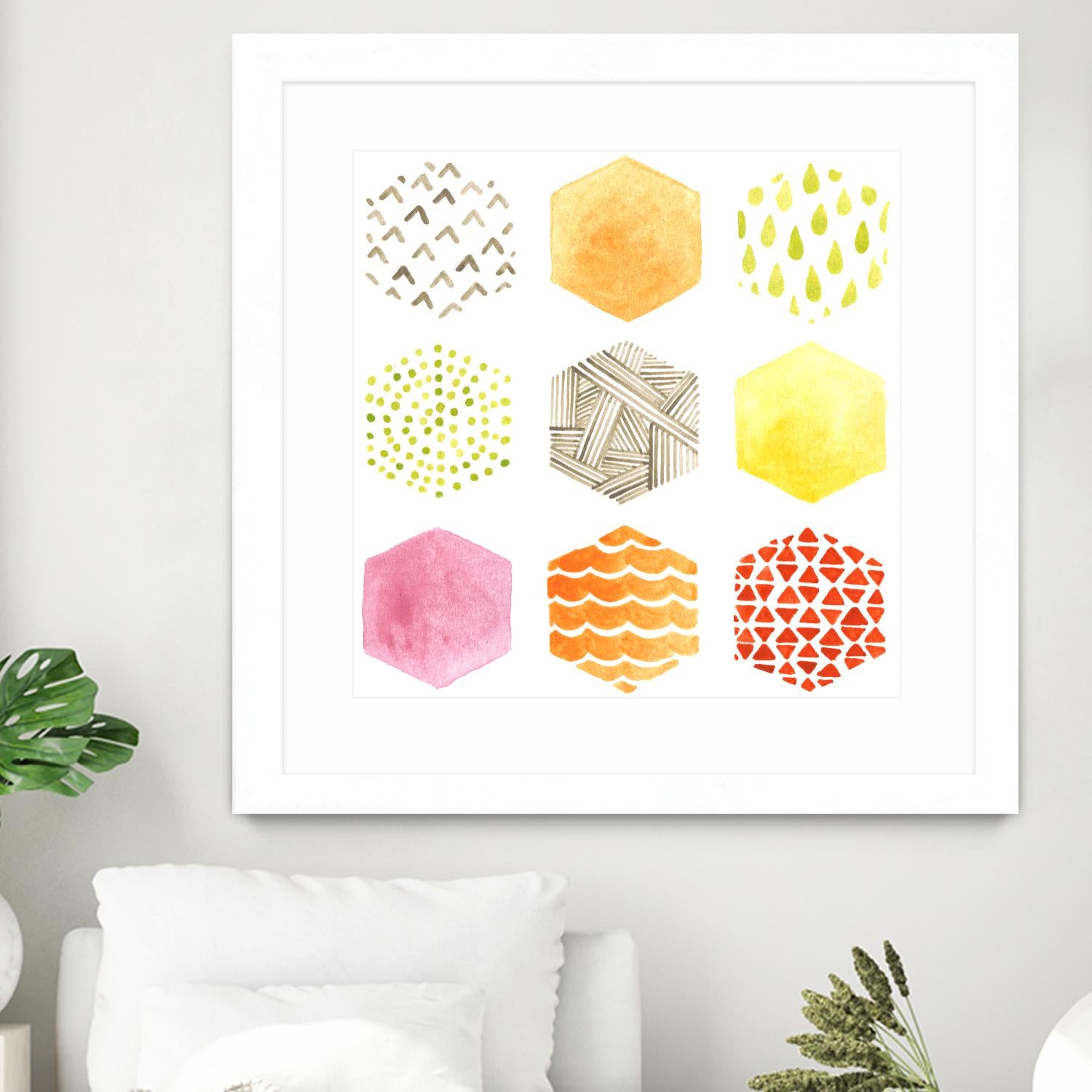 Honeycomb Patterns I by June Erica Vess on GIANT ART - abstract