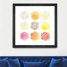 Honeycomb Patterns I by June Erica Vess on GIANT ART - abstract