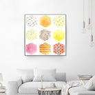 Honeycomb Patterns I by June Erica Vess on GIANT ART - abstract