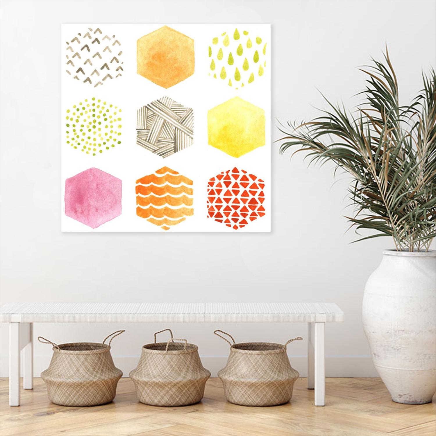 Honeycomb Patterns I by June Erica Vess on GIANT ART - abstract