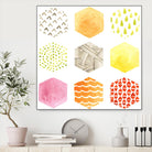 Honeycomb Patterns I by June Erica Vess on GIANT ART - abstract