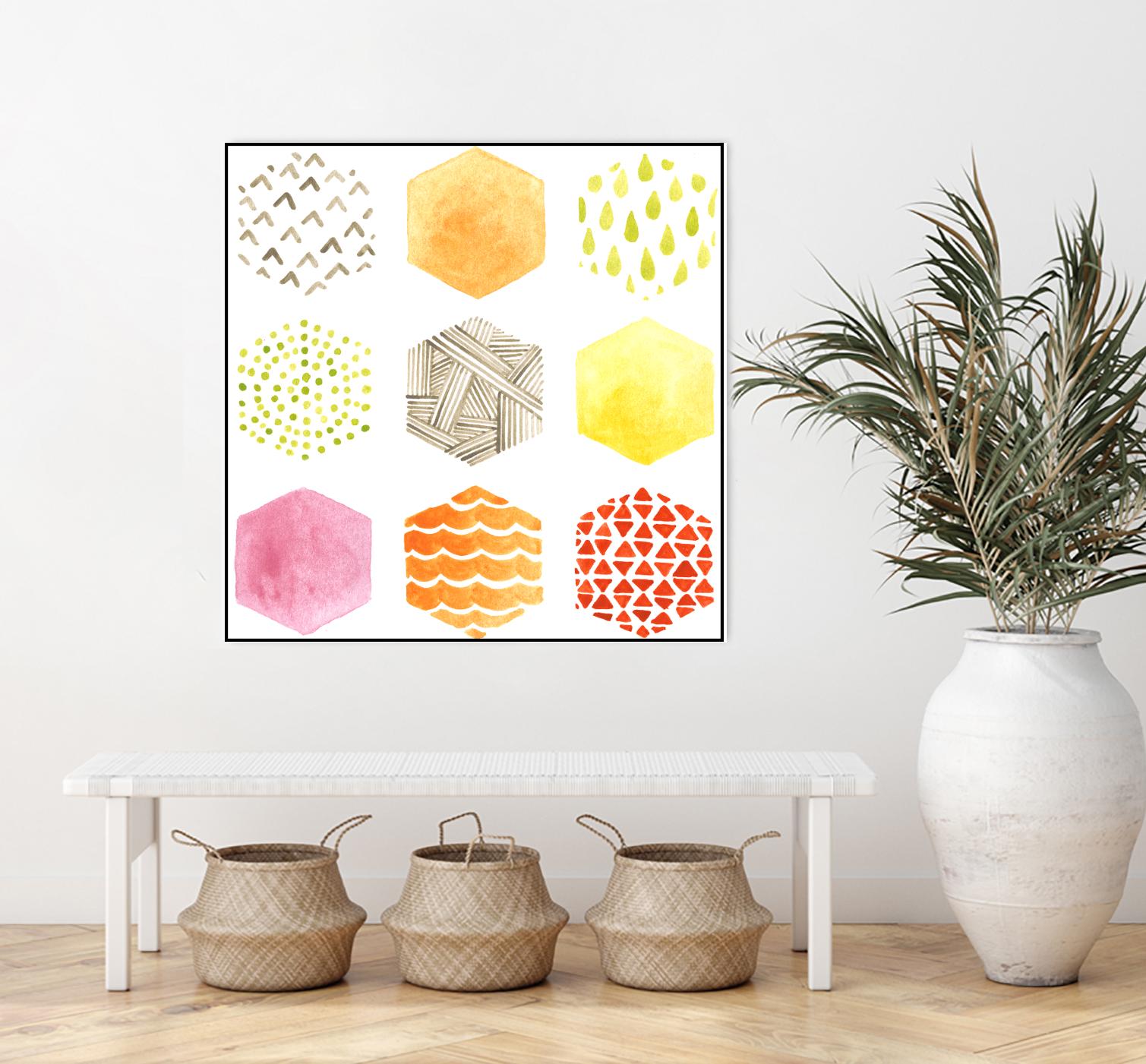 Honeycomb Patterns I by June Erica Vess on GIANT ART - abstract
