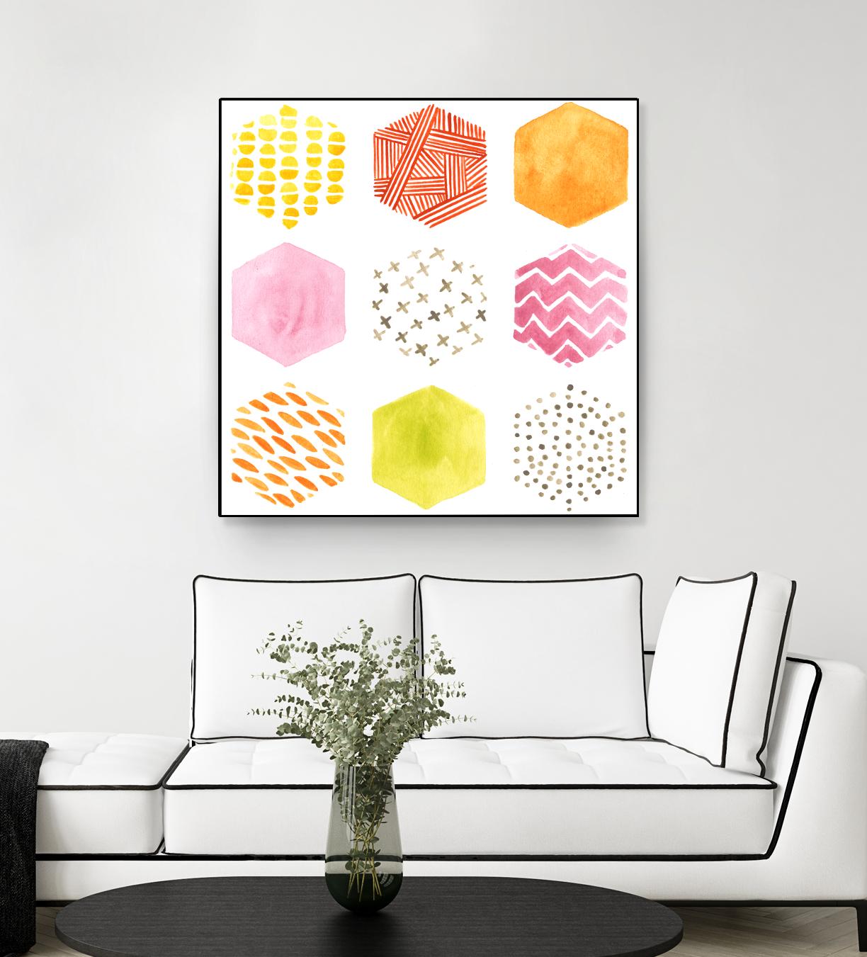 Honeycomb Patterns II by June Erica Vess on GIANT ART - abstract