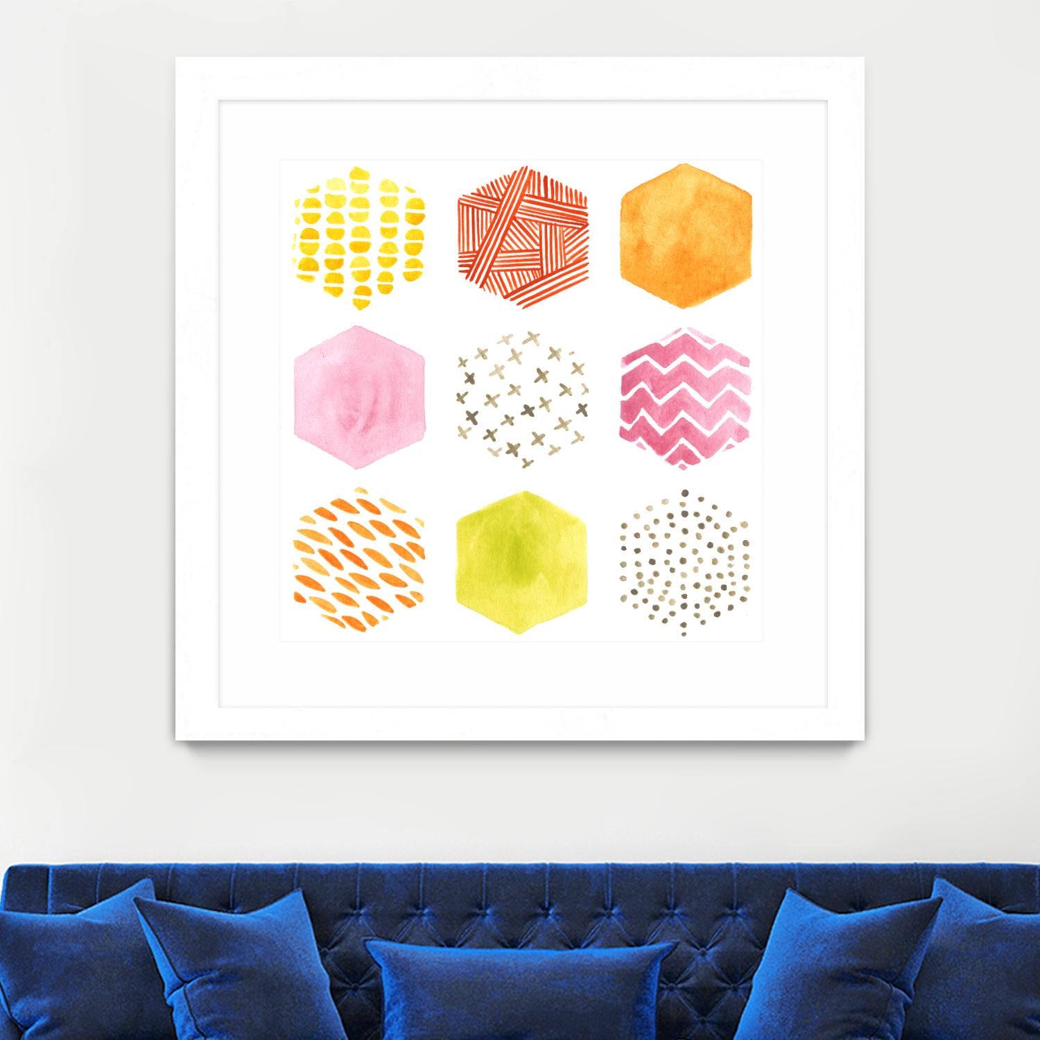 Honeycomb Patterns II by June Erica Vess on GIANT ART - abstract