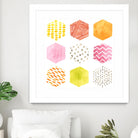 Honeycomb Patterns II by June Erica Vess on GIANT ART - abstract