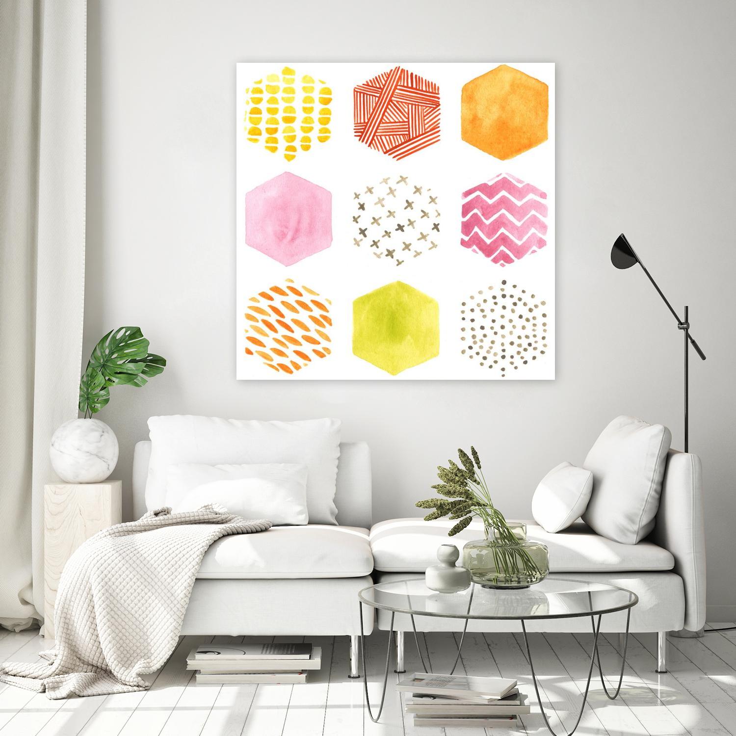 Honeycomb Patterns II by June Erica Vess on GIANT ART - abstract