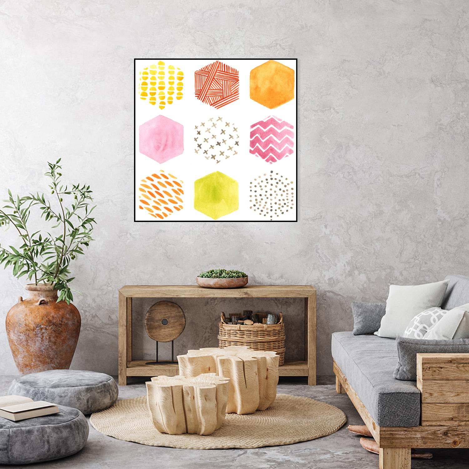 Honeycomb Patterns II by June Erica Vess on GIANT ART - abstract