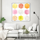 Honeycomb Patterns II by June Erica Vess on GIANT ART - abstract