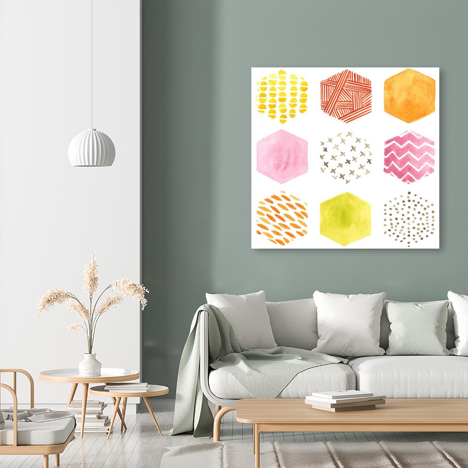 Honeycomb Patterns II by June Erica Vess on GIANT ART - abstract