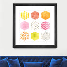 Honeycomb Patterns II by June Erica Vess on GIANT ART - abstract