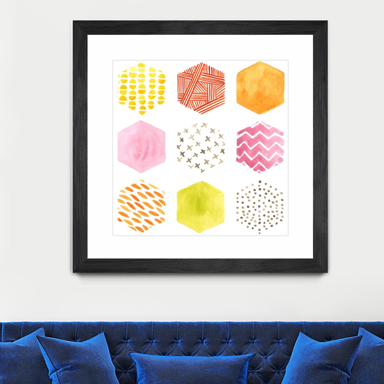 Honeycomb Patterns II by June Erica Vess on GIANT ART - abstract